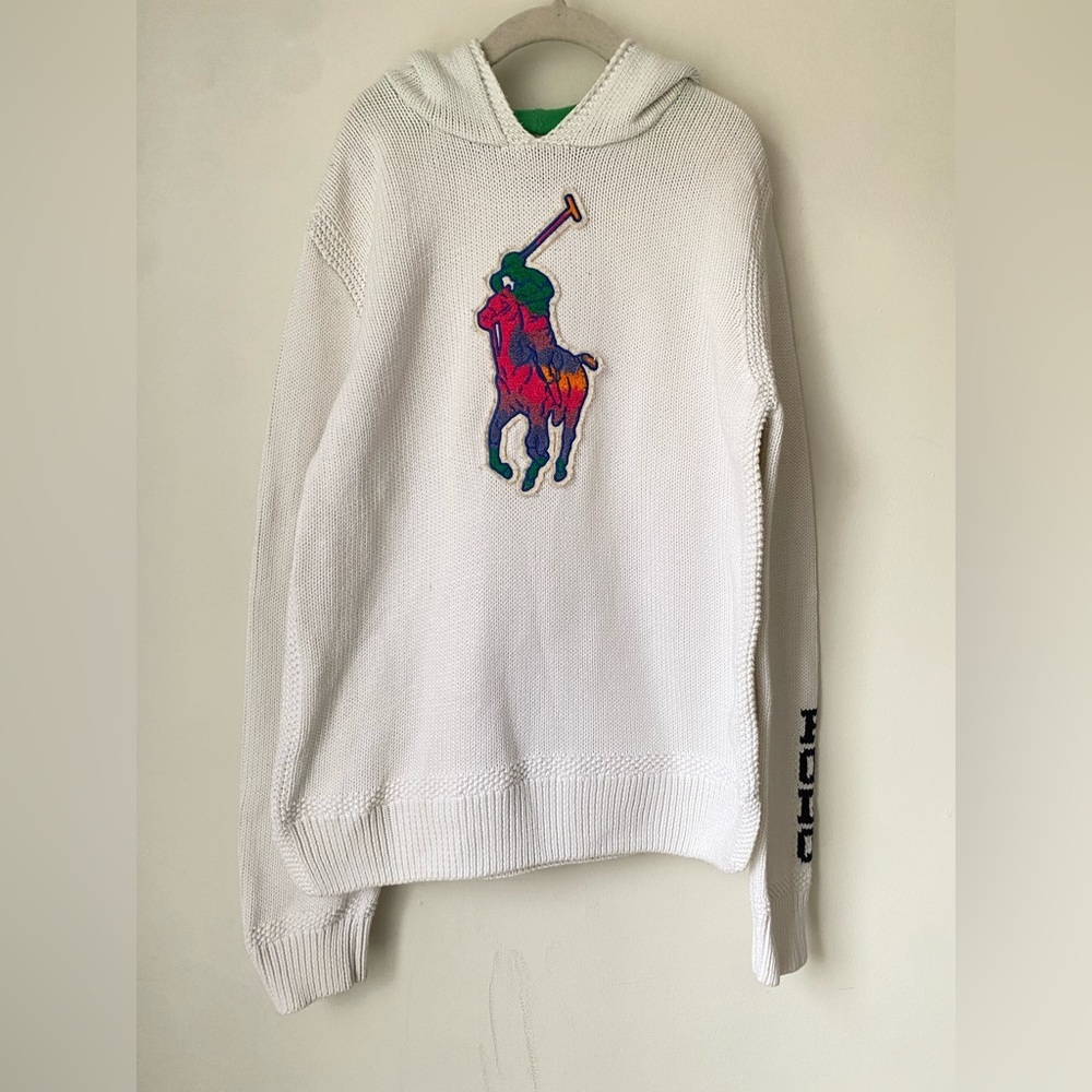 Ralph Lauren Boys’ Sweater Boys’ 12 White Knit Big Pony